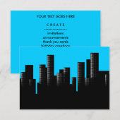 アクアマリン都市景観 招待状 (正面/裏面)