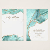 アクアマリン酸ネックレス表示カード (正面&裏面)