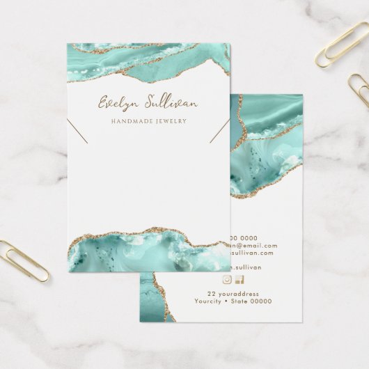 アクアマリン酸ネックレス表示カード (オフィス)