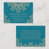 アクアマリン金ゴールドインディアン披露宴エンクロージャカード エンクロージャーカード (正面/裏面)