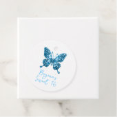 アクアマリン クリスタル ブルー バタフライ 3月 誕生石 フェイバータグ (インサイチュ)