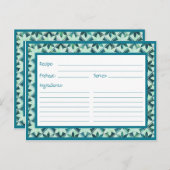 アクアマリン デコレーション フラワータイル レシピ カード (正面/裏面)