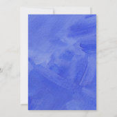 アクアマリン ブルー 水彩 ミニマル ウェディング 招待状 (裏面)
