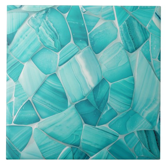 アクアマリン – モザイク タイル (正面)