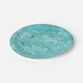 アクアマルブル紙デザイン ペーパープレート (アングル)