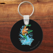 アクアマンが波に飛び込む キーホルダー (正面)