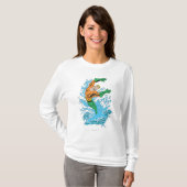 アクアマンが波に飛び込む Tシャツ (正面フル)