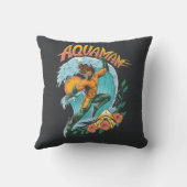 アクアマンとトライデントライジングサーフグラフィック クッション (裏面)