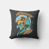 アクアマンとトライデントライジングサーフグラフィック クッション (正面)