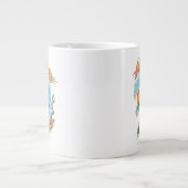 アクアマンとトライデントライジングサーフグラフィック ジャンボコーヒーマグカップ (正面)