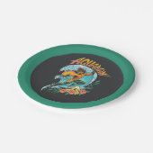 アクアマンとトライデントライジングサーフグラフィック ペーパープレート (アングル)