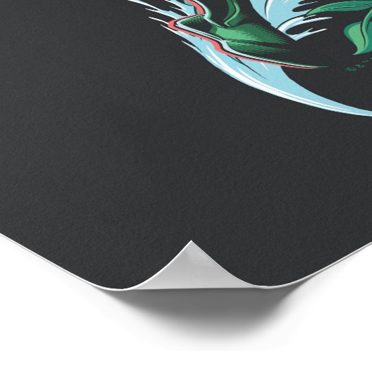 アクアマンとトライデントライジングサーフグラフィック ポスター (角)