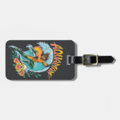 アクアマンとトライデントライジングサーフグラフィック ラゲッジタグ (正面横)