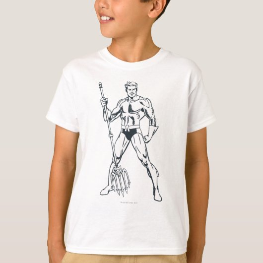 アクアマンとPitchfork BW Tシャツ (正面)