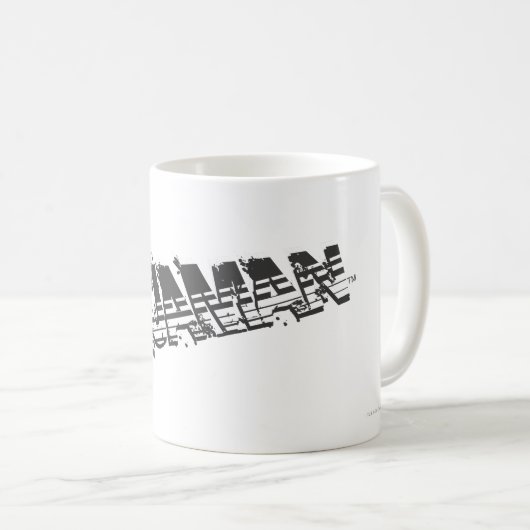 アクアマングランジストライプロゴ コーヒーマグカップ (正面右)