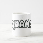 アクアマングランジブラックロゴ2 コーヒーマグカップ (中央)