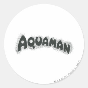 アクアマングランジブラックロゴ ラウンドシール
