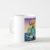 アクアマンスタンドに槍 コーヒーマグカップ (正面左)