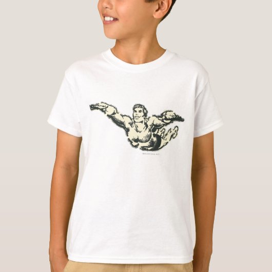 アクアマンソアズBW Tシャツ (正面)