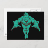 アクアマンランディングフォワード – ティール(緑がかった色) ポストカード (正面/裏面)