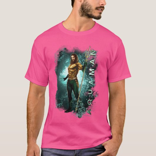 アクアマン映画の海洋生物Vネック面白い女性服 Tシャツ (正面)