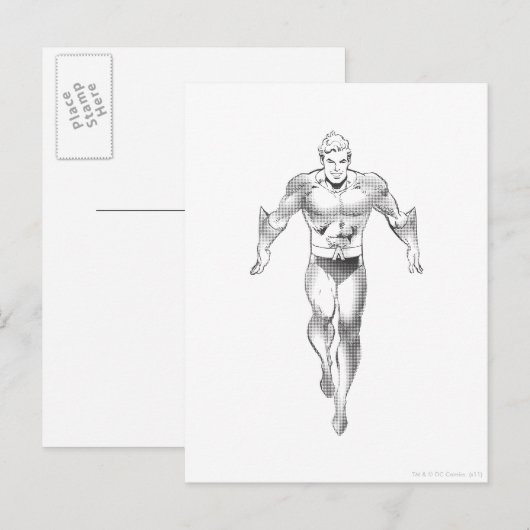 アクアマン走BW ポストカード (正面/裏面)