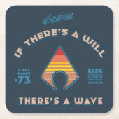 アクアマン |もしウィルに波がある スクエアペーパーコースター (正面)