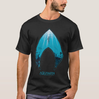 アクアマン |アクアマンロゴ海グラフィック Tシャツ