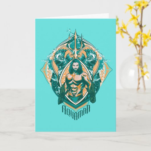 アクアマン |アクアマン&トレンチャーグラフィック カード (黄色い花)