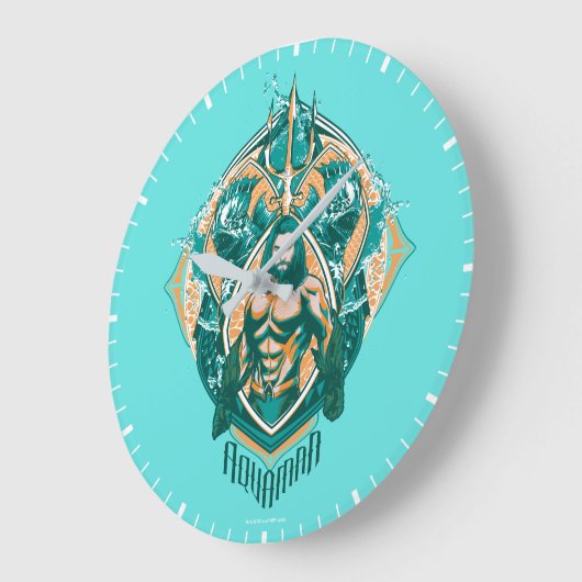 アクアマン |アクアマン&トレンチャーグラフィック ラージ壁時計 (傾斜)