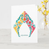 アクアマン |アクアマン&メラをテーマにしたシーシェルロゴ カード (黄色い花)