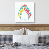 アクアマン |アクアマン&メラをテーマにしたシーシェルロゴ キャンバスプリント (インサイチュ (寝室))