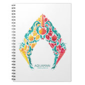 アクアマン |アクアマン&メラをテーマにしたシーシェルロゴ ノートブック (正面)