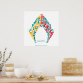 アクアマン |アクアマン&メラをテーマにしたシーシェルロゴ ポスター (キッチン)