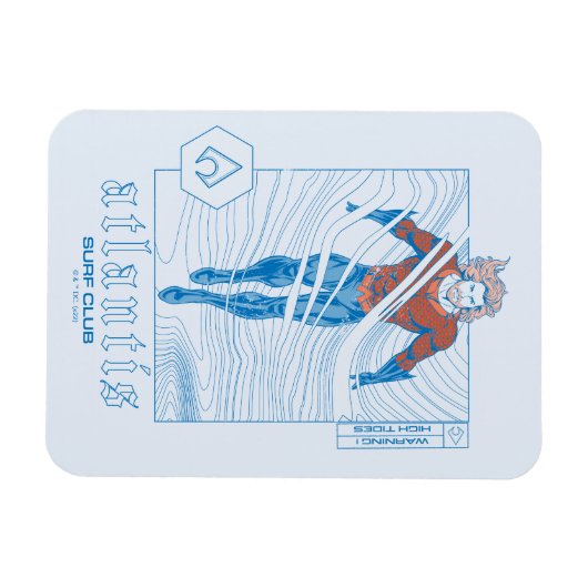 アクアマン – アトランティスサーフクラブ マグネット (横)