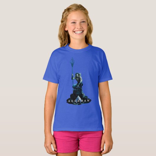 アクアマン |オリン王子と水中競技動物 Tシャツ (正面フル)