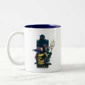 アクアマン |オリン、メラ、ブラック・マンタ・グラフィック ツートーンマグカップ (左)