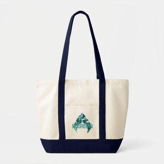 アクアマン |オルイン、メラ、フォーム、ブラックマンタの記号 トートバッグ (正面)