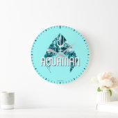 アクアマン |オルイン、メラ、フォーム、ブラックマンタの記号 ラージ壁時計 (ホーム)