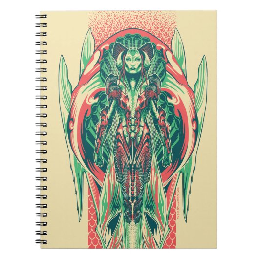 アクアマン |クイーンフィッシャーマンアールヌーボーパネル ノートブック (正面)