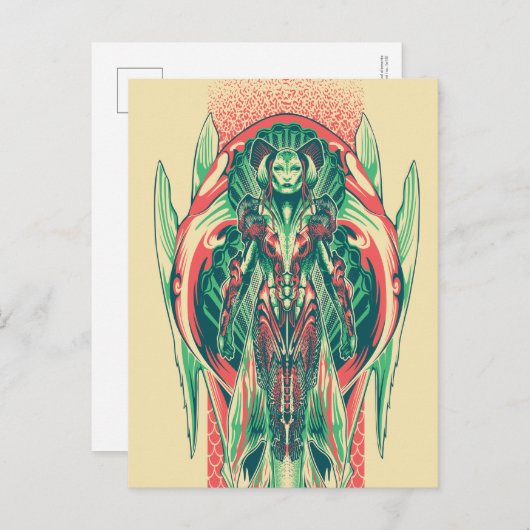 アクアマン |クイーンフィッシャーマンアールヌーボーパネル ポストカード (正面/裏面)