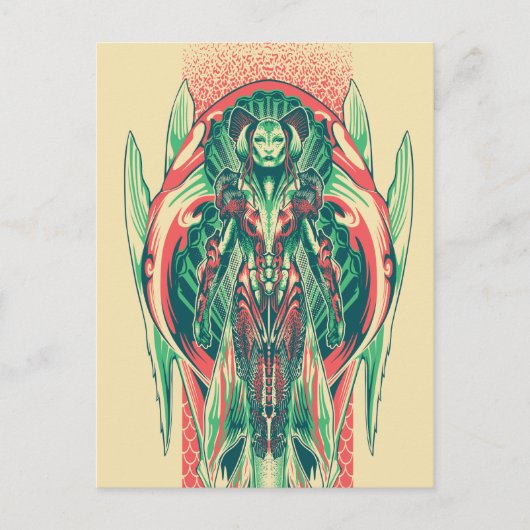 アクアマン |クイーンフィッシャーマンアールヌーボーパネル ポストカード (正面)