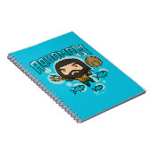 アクアマン |チビ(小さくかわいく書いた感じ)アクアマンアンダーシーグラフィック ノートブック (右側)