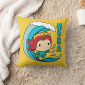 アクアマン |チビ(小さくかわいく書いた感じ)メラ乗馬ウェーブグラフィック クッション (ブランケット)