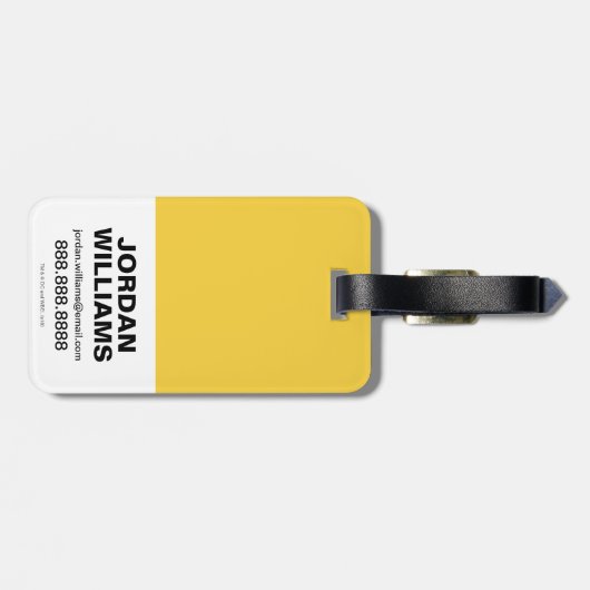 アクアマン |チビ（小さくかわいく書いた感じ）メラ乗馬ウェーブグラフィック ラゲッジタグ (裏面横)