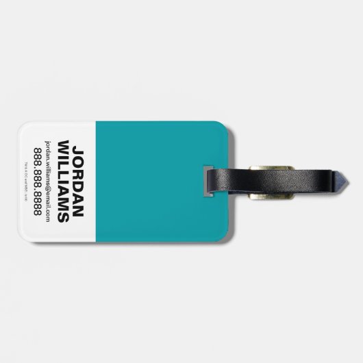 アクアマン |チビ（小さくかわいく書いた感じ）メラ&アクアマンアンダーシーグラフィック ラゲッジタグ (裏面横)