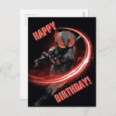 アクアマン |ブラックマンタレッドスワイプグラフィック ポストカード (正面/裏面)