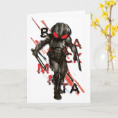 アクアマン |ブラックマンタ散乱タイポグラフィ図 カード (黄色い花)