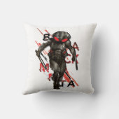 アクアマン |ブラックマンタ散乱タイポグラフィ図 クッション (裏面)