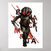 アクアマン |ブラックマンタ散乱タイポグラフィ図 ポスター (正面)